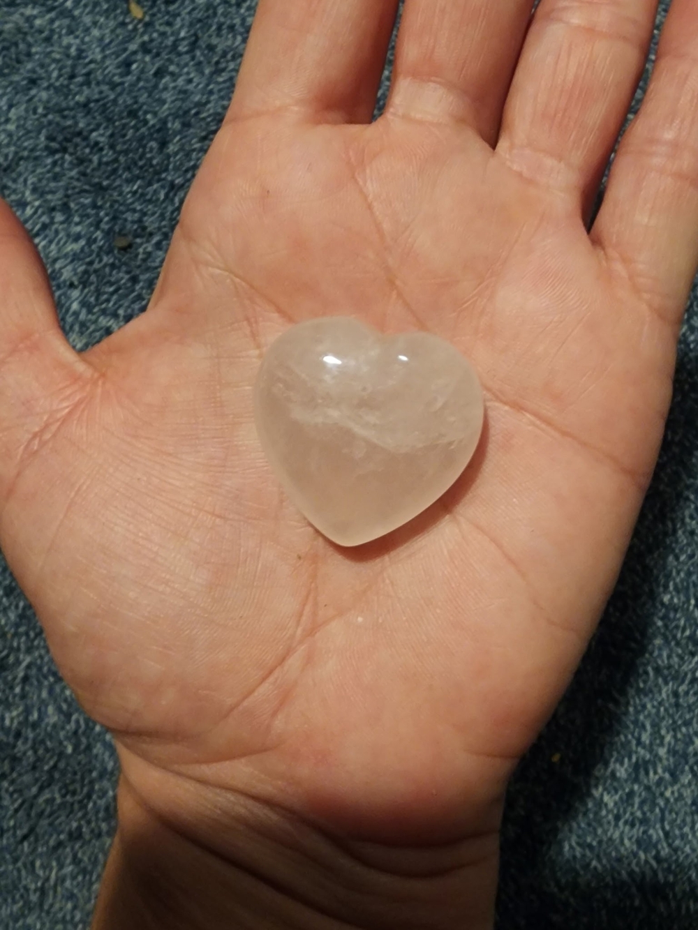 Rose Quartz Heart Palm Stone - Women Jewelry